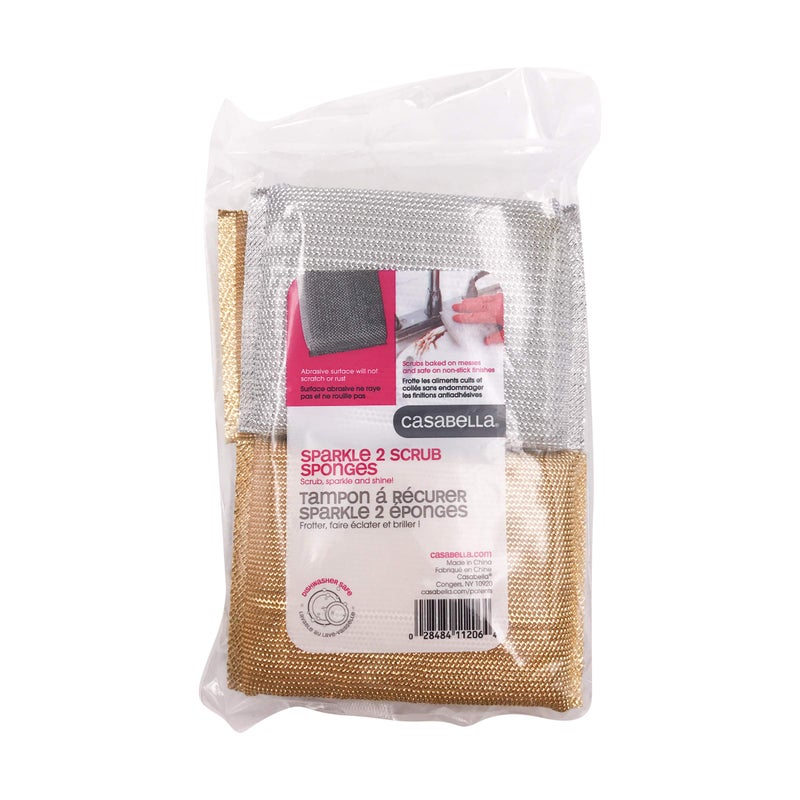 Casabella Sparkle Scrub Sponge, 4-pack - Image 2